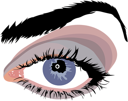 Stylized Human Eye Illustration PNG Image