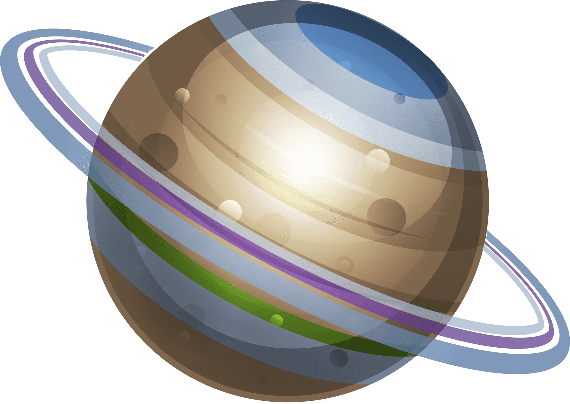 Stylized Jupiter Illustration PNG Image