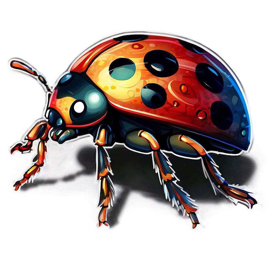 Stylized Ladybug Art Png Wef PNG Image