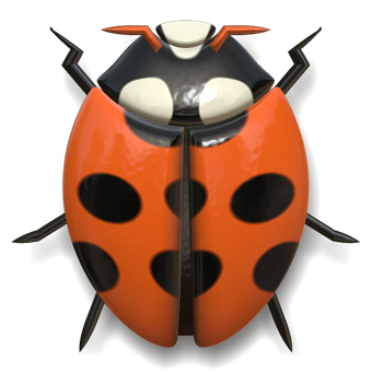 Stylized Ladybug Illustration PNG Image