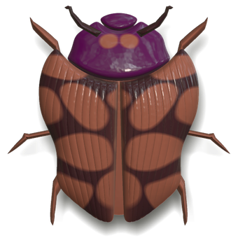 Stylized Ladybug Rendering PNG Image