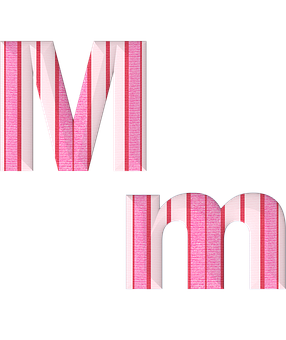 Stylized Letter M Graphic PNG Image