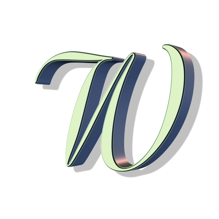 Stylized Letter W Graphic PNG Image