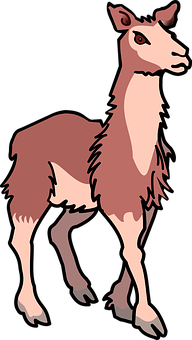 Stylized Llama Illustration PNG Image