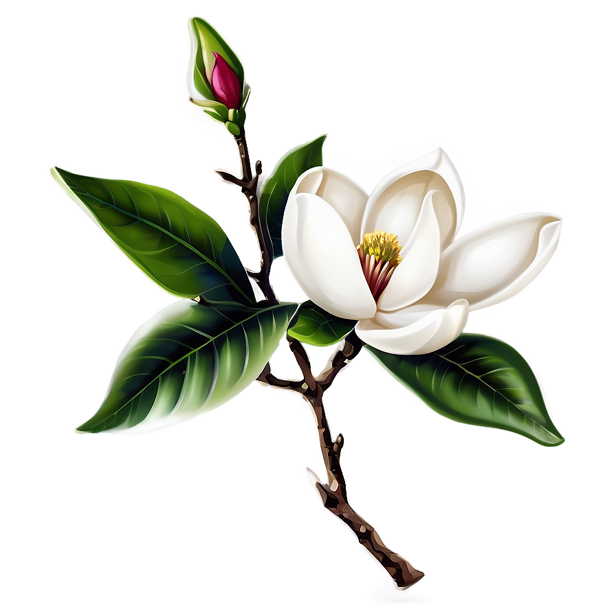 Stylized Magnolia Flower Png 13 PNG Image