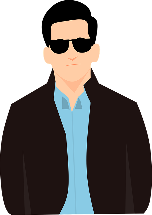 Stylized Manin Suitand Sunglasses Avatar PNG Image