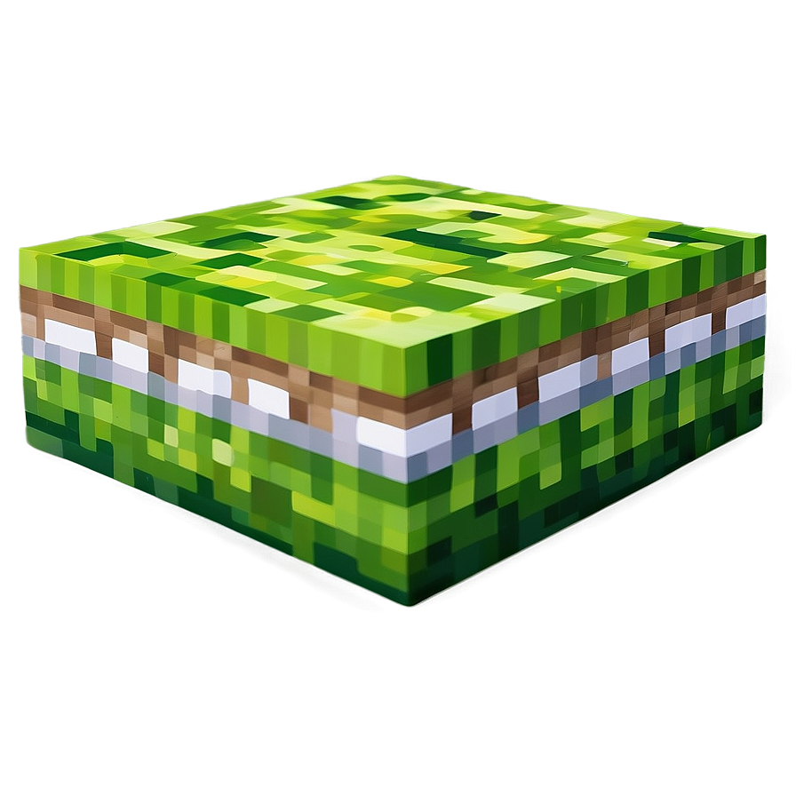 Stylized Minecraft Grass Block Png Mbv9 PNG Image