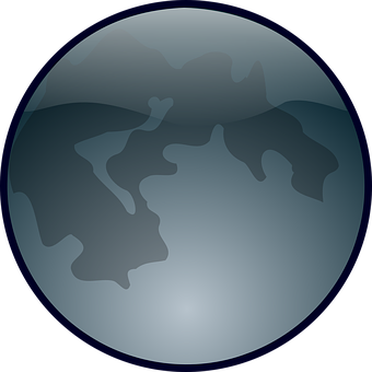 Stylized Moon Graphic PNG Image