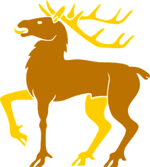 Stylized Moose Silhouette PNG Image