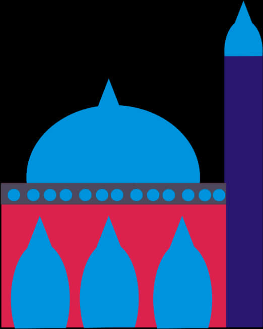 Stylized Mosque Graphic PNG Image