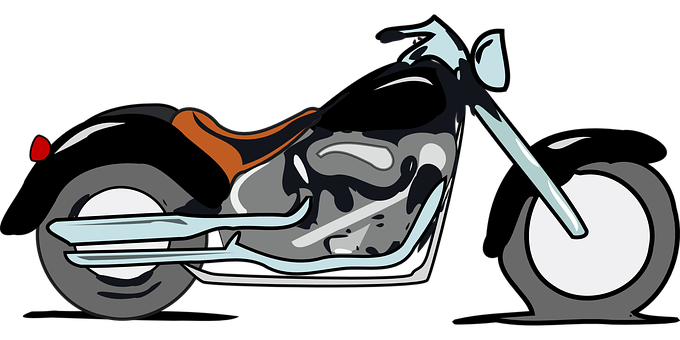 Stylized Motorcycle Vector Art PNG Image