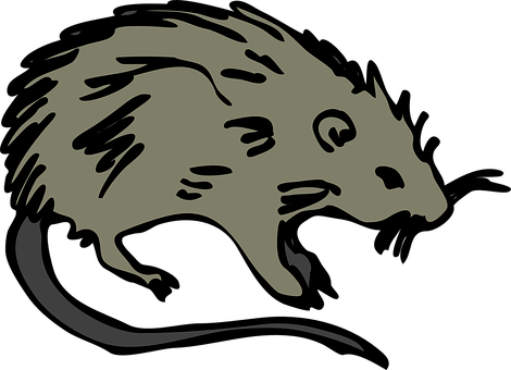 Stylized Mouse Silhouette PNG Image