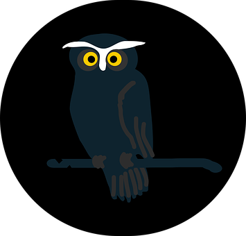 Stylized Night Owl Graphic PNG Image