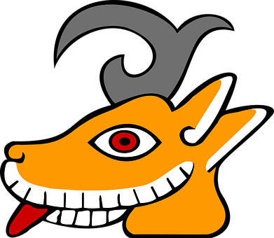 Stylized Orange Fox Graphic PNG Image