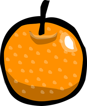 Stylized Orange Graphic PNG Image