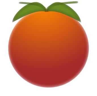 Stylized Orange Graphic PNG Image