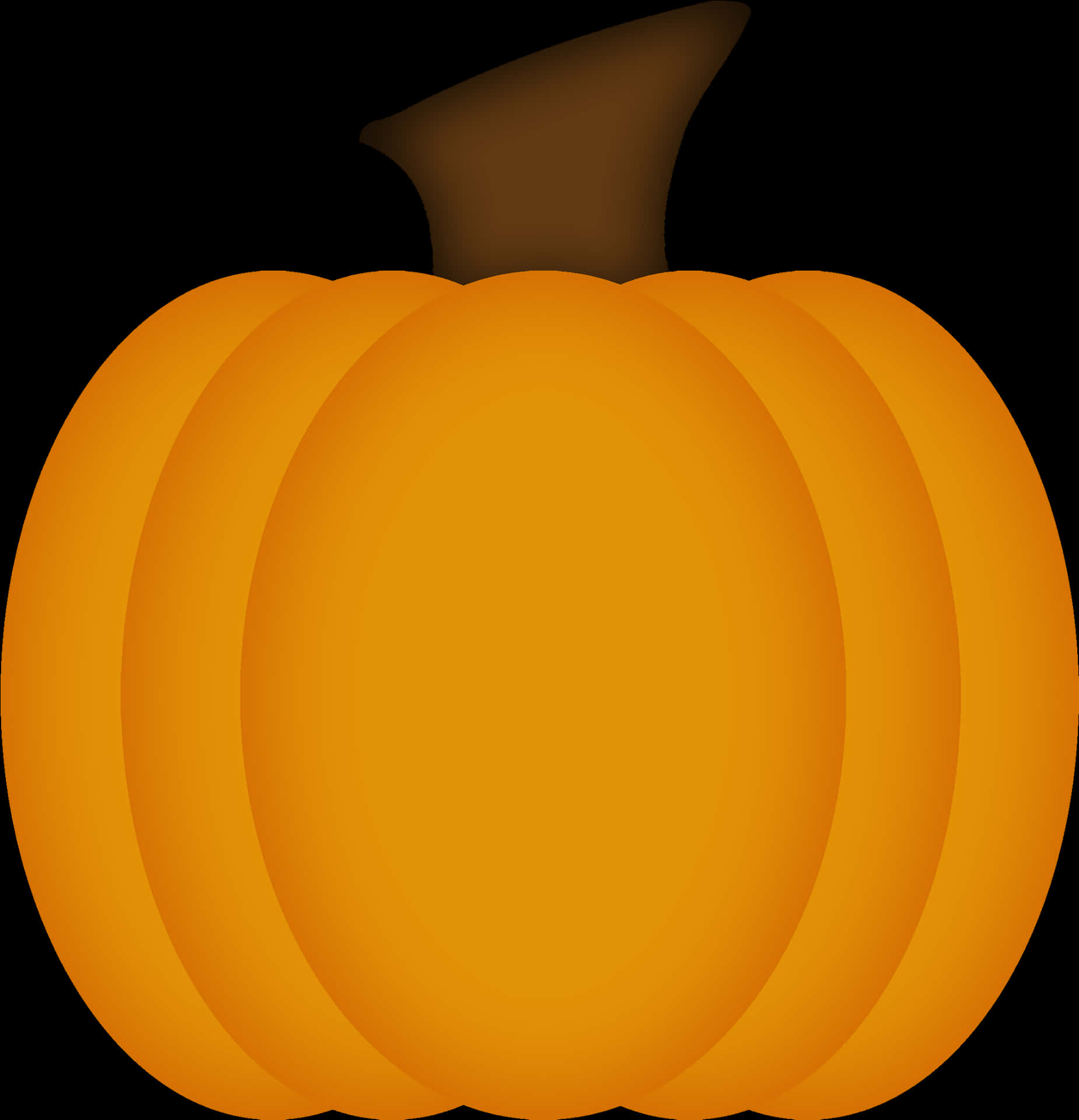 Stylized Orange Pumpkin Graphic PNG Image