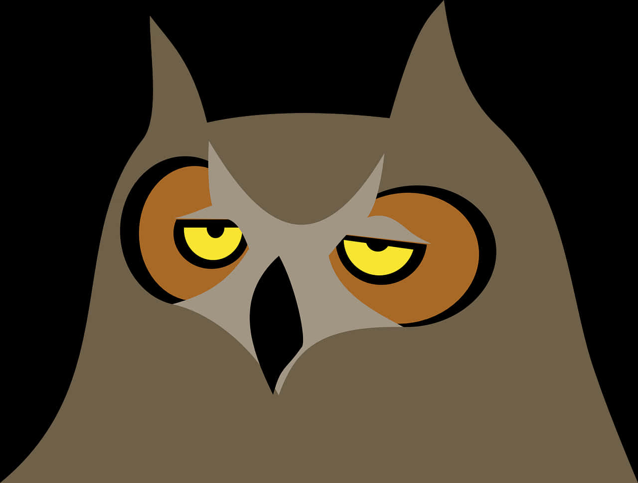 Stylized Owl Illustration PNG Image