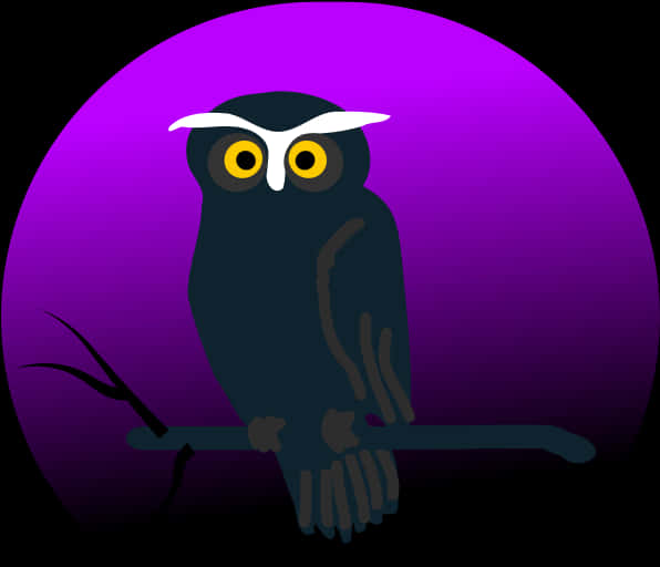 Stylized Owl Illustration PNG Image