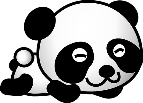 Stylized Panda Graphic PNG Image