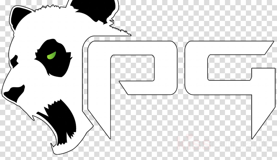 Stylized Panda Logo Design PNG Image