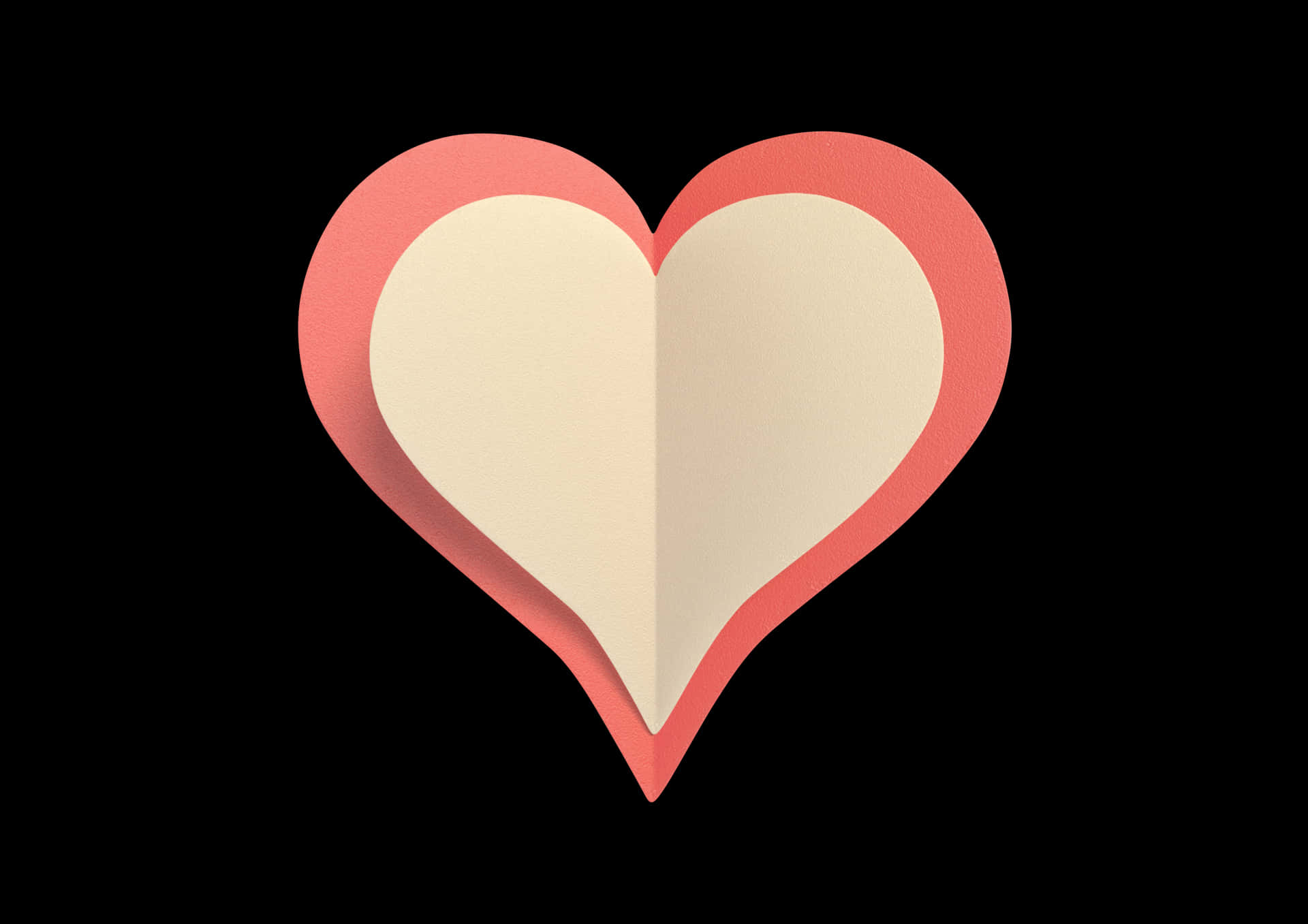 Stylized Paper Heart Art PNG Image