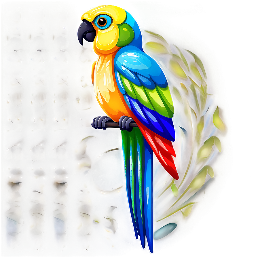 Stylized Parrot Design Png Twh PNG Image