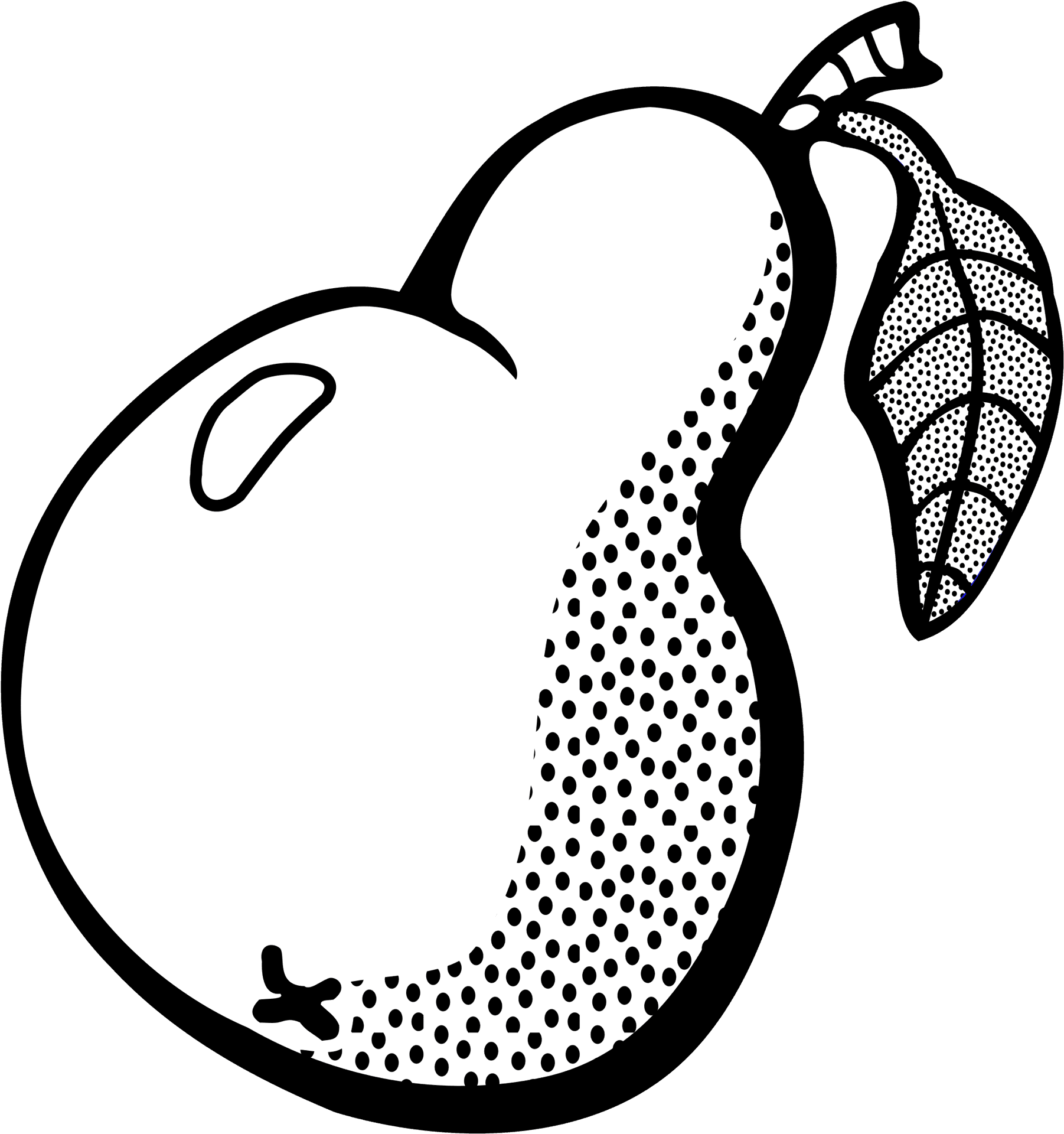 Stylized Pear Illustration PNG Image