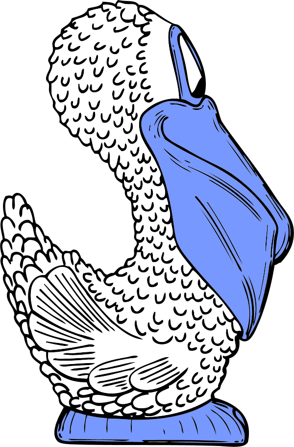 Stylized Pelican Illustration PNG Image