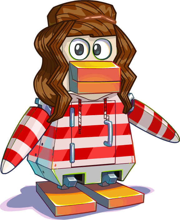 Stylized Penguin Characterin Human Clothes PNG Image