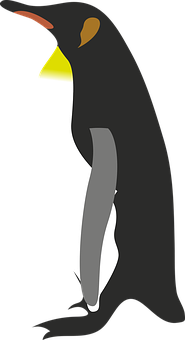 Stylized Penguin Graphic PNG Image