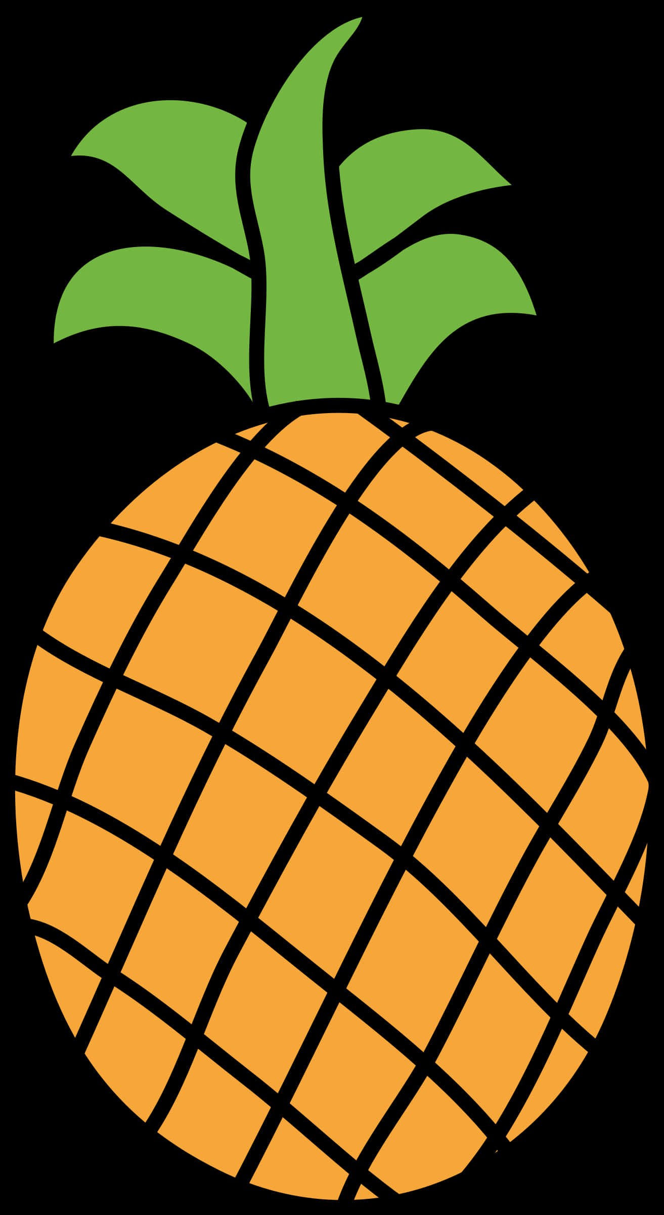 Stylized Pineapple Graphic PNG Image