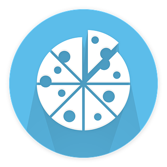 Stylized Pizza Icon PNG Image