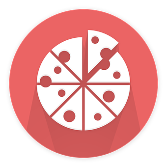 Stylized Pizza Icon Graphic PNG Image