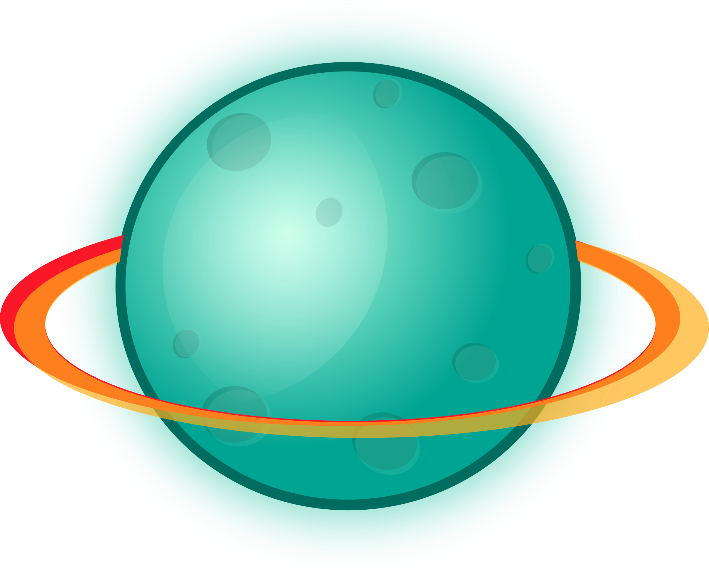 Stylized Planetwith Rings PNG Image