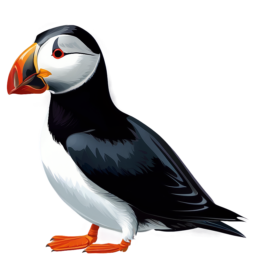 Stylized Puffin Graphic Png Kry5 PNG Image