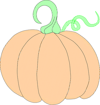 Stylized Pumpkin Illustration PNG Image