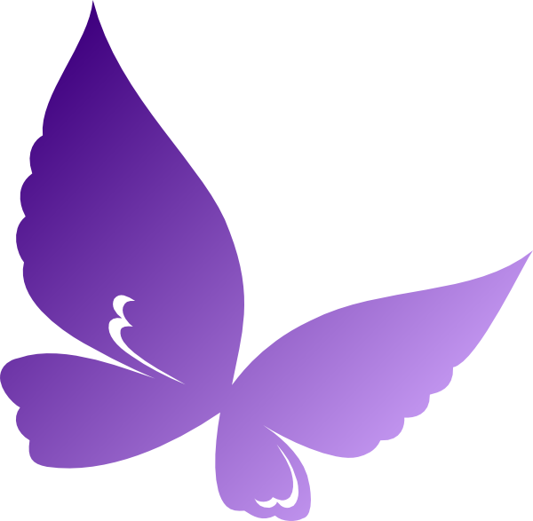 Stylized Purple Butterfly Graphic PNG Image