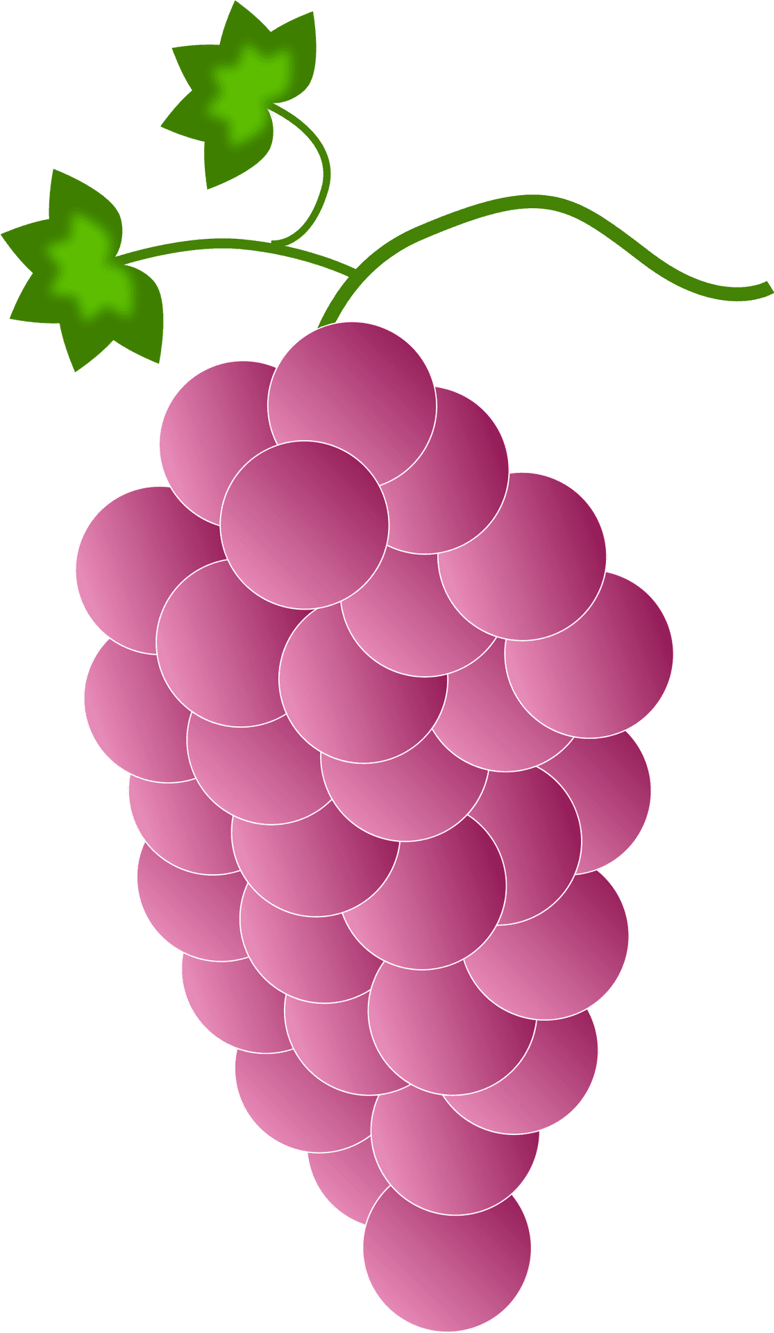 Stylized Purple Grape Cluster PNG Image