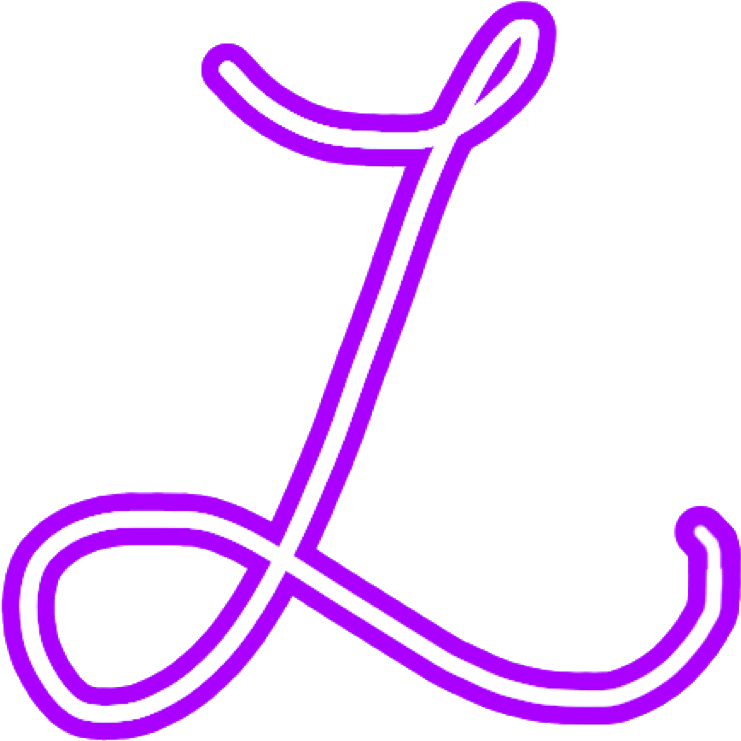 Stylized Purple Letter L PNG Image