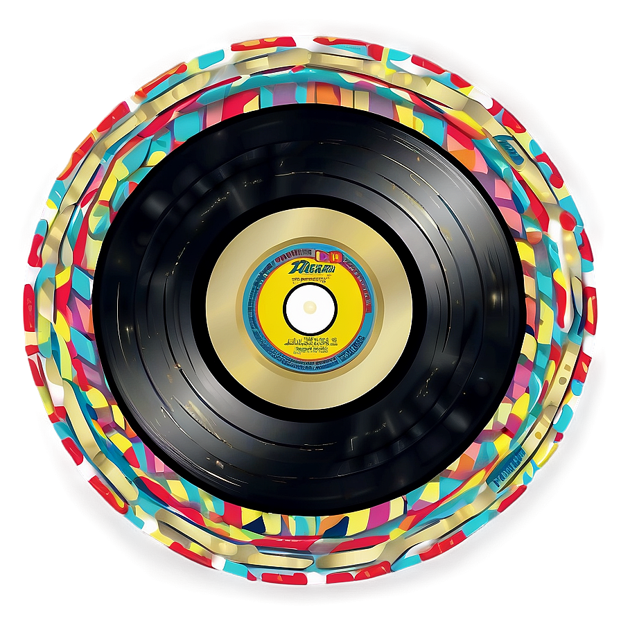 Stylized Record Design Png 05242024 PNG Image