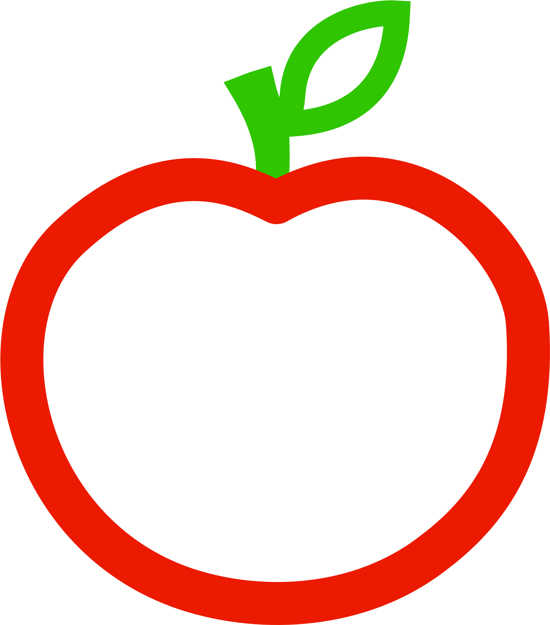 Stylized Red Apple Graphic PNG Image