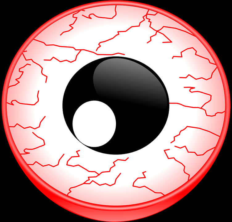 Stylized Red Eye Illustration PNG Image