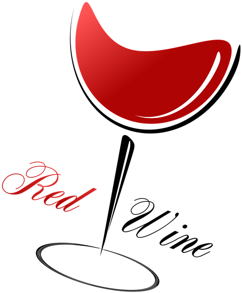 Stylized Red Wine Glass Illustration PNG Image