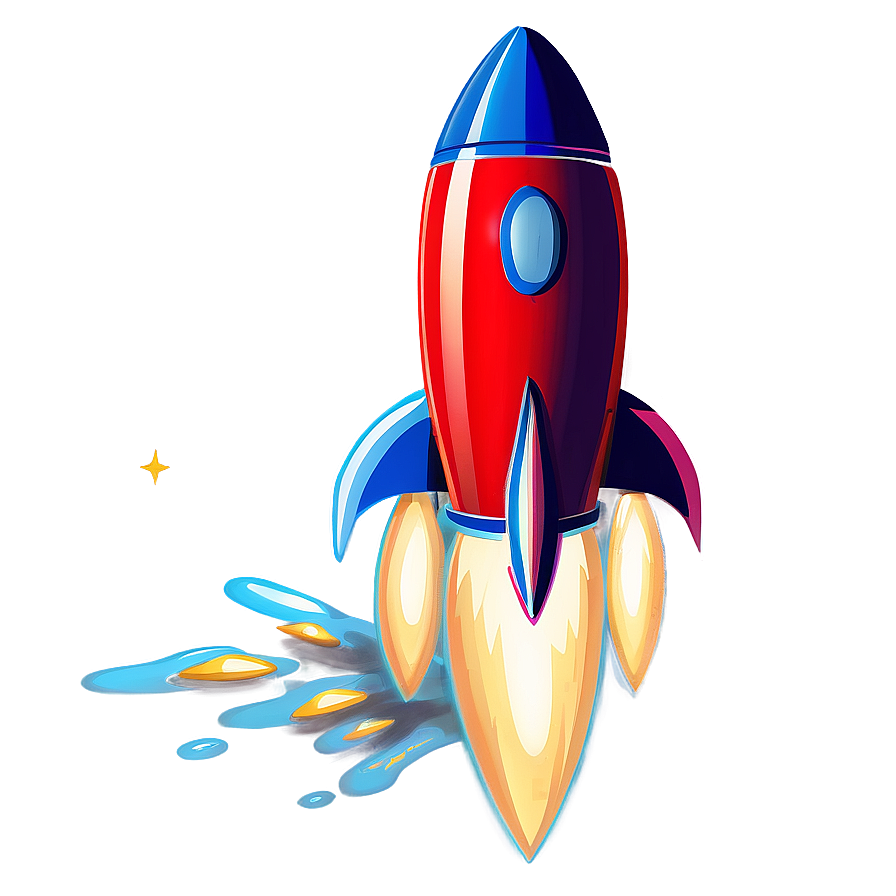 Stylized Rocket Clipart Png Xrb18 PNG Image