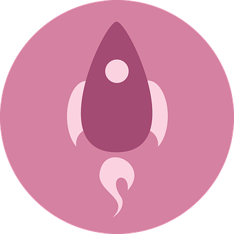 Stylized Rocket Icon PNG Image