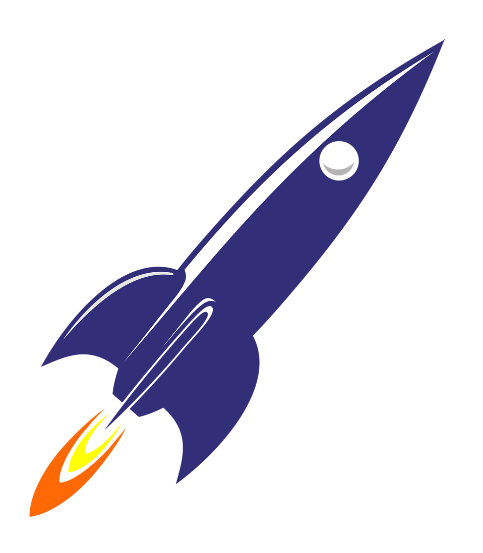 Stylized Rocket Illustration PNG Image