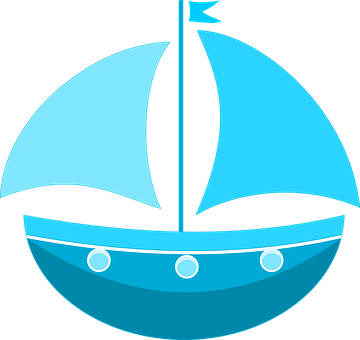 Stylized Sailboat Graphic PNG Image