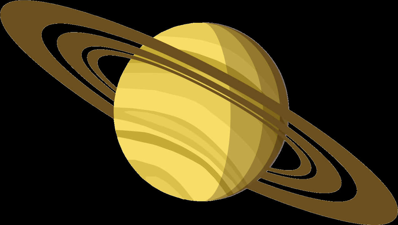 Stylized Saturn Graphic PNG Image