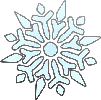 Stylized Snowflake Graphic PNG Image